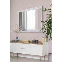 MirrorOutlet Hamilton White Shabby Chic Design Wide Wall Mirror 137 x 106cm, White