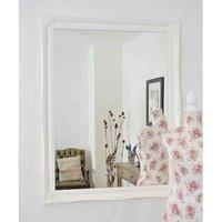 MirrorOutlet Hamilton White Shabby Chic Design Wall Mirror 117 x 91cm, White