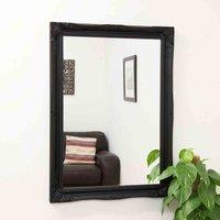 MirrorOutlet Hamilton Black Shabby Chic Design Wall Mirror 106 x 76cm, Black