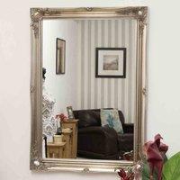 MirrorOutlet Hamilton Vintage Silver Antique Design Wall Mirror 106 x 76cm, Silver