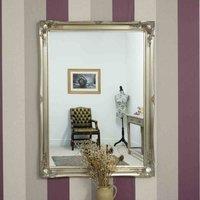 MirrorOutlet Hamilton Vintage Silver Antique Design Wall Mirror 117 x 91cm, Silver