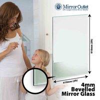 MirrorOutlet Circuitt 4mm Sheet Mirror Glass Bevelled 91 x 61cm