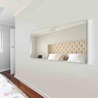 MirrorOutlet Circuitt 4mm Sheet Mirror Glass Polished Edges With 4 Holes 140 x 90cm