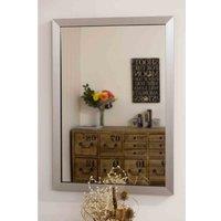 MirrorOutlet Mackenzie Silver Elegant Modern Wall Mirror 83 x 58cm, Silver