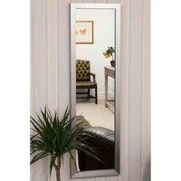 MirrorOutlet Mackenzie Silver Elegant Modern Dress Mirror 130 x 38cm, Silver