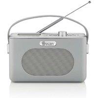 Swan Retro Dab Bluetooth Radio - Grey, Grey