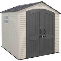 Lifetime 7ft x 7ft Outdoor Storage Shed - Brown/Beige, Brown