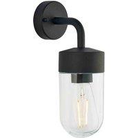 Crossland Grove South Wall Light Matt Black, Black