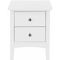 Core Products Como White White 2 Petite Drawer Bedside Cabinet White, White