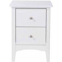 Core Products Como White White 2 Drawer Bedside Cabinet White, White