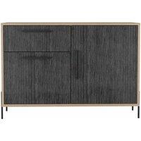 Core Products Harvard Small Sideboard With 2 Doors 1 Drawer Washed Oak, Grey