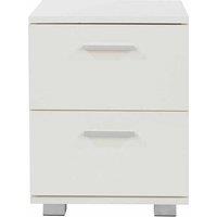 Core Products Lido White 2 Drawer Bedside Cabinet White, White