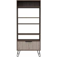 Core Products Nevada Display Bookcase With Door Smoked Oak, Brown