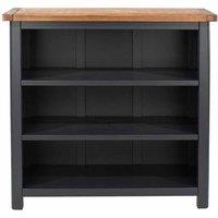 Core Products Dunkeld Handcrafted Low Bookcase With 3 Adjustable Shelves Midnight Blue, Blue