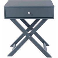 Core Products Options Blue X Leg 1 Drawer Bedside Cabinet Blue, Blue