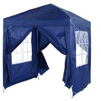 Outsunny 2Mx2M Pop Up Gazebo Party Tent Canopy Marquee With Storage Bag Blue, Blue