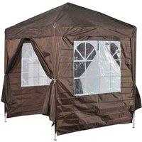 Outsunny 2Mx2M Pop Up Gazebo Party Tent Canopy Marquee With Storage Bag Coffee