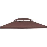 Outsunny 3 X 4 M Gazebo Replacement Canopy Tent Cover Patio 2 Tier Brown, Brown