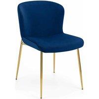 Julian Bowen Set Of 2 Harper Dining Chairs - Blue, Blue
