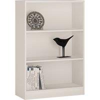 Furniture To Go 4 You Medium Wide Bookcase In Pearl White, White