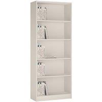 Furniture To Go 4 You Tall Wide Bookcase In Pearl White, White