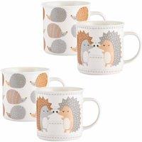 Price & Kensington Set Of 4 Hedgehogs Fine China Mugs
