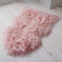 Native Natural Blush Pink Sheepskin Rug xxl, Pink