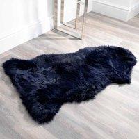Native Natural Blue Sheepskin Rug xxl, Blue