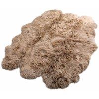 Native Natural Sextuple Light Brown Sheepskin Rug, Brown