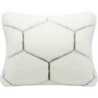 Native Natural Cashmere Wool Cushion - Natural Hex, White
