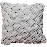 Native Home & Lifestyle Grey Handknotted Velvet Cushion Cover, Grey