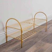 Native Home & Lifestyle Gold Shoe Rack, Gold