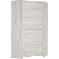 Indoor Furniture Group Angel Corner Fitted Wardrobe In White Craft Oak Effect