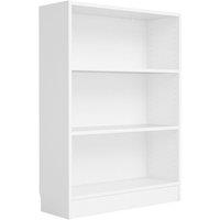 Furniture To Go Basic Low Wide Bookcase (2 Shelves) In White, White
