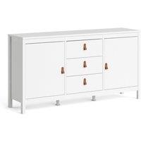 Barcelona Sideboard 2 Doors + 3 Drawers In White, White