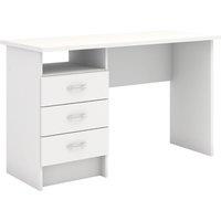 Furniture To Go Function Plus Desk 3 Drawers In White, White