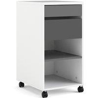 Furniture To Go Function Plus Mobile File Cabinet 2 Drawers + 1 Shelf, White