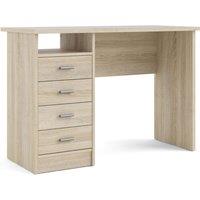 Function Plus 4 Drawer Desk In Oak Effect, Brown