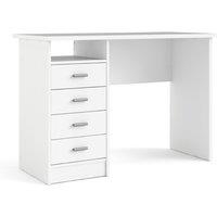 Furniture To Go Function Plus 4 Drawer Desk In White, White