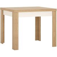 Indoor Furniture Group Lyon Small Extending Dining Table 90/180Cm In Riviera Oak Effect/White High Gloss, Brown