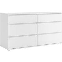 Indoor Furniture Group Nova Wide Chest Of 6 Drawers (3+3) In White