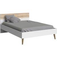 Furniture To Go Oslo Euro Double Bed (140 X 200) In White And Oak Effect, White