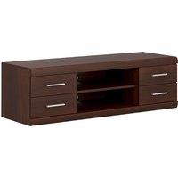 Furniture To Go Imperial Wide 4 Drawer TV Cabinet In Dark Mahogany Melamine, Brown