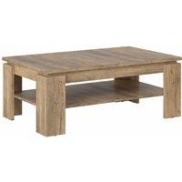 Rapallo Large Coffee Table In Chestnut And Matera Grey, Grey