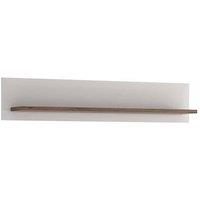 Toronto 125 Cm Wall Shelf In White And Oak Effect, White