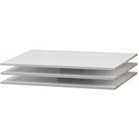 Verona Set Of 3 Shelves Narrow For 120Cm Wardrobe In White, White