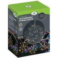 Smart Solar 10 Starburst Solar String Lights - Grey, Silver
