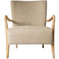 Crossland Grove Poitiers Armchair Natural Linen, Cream