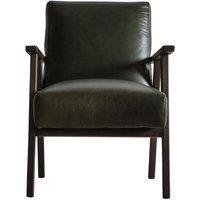Crossland Grove Calais Armchair Heritage Green Leather, Green
