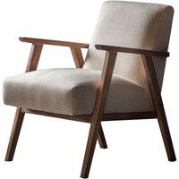 Crossland Grove Calais Armchair Natural Linen, Cream